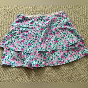 Lilly Pulitzer Luxletic Adlai Skort Hottie Dottie Pink/Turquoise/Teal XS
